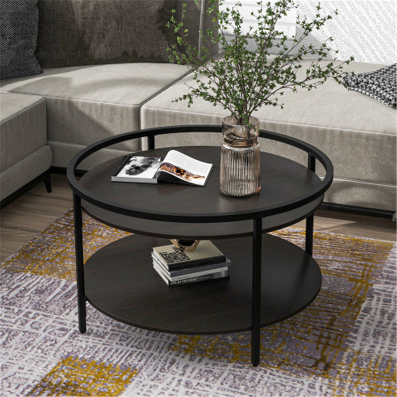 Table basse à 4 pieds avec rangement Annelotte, Noir