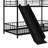 Twin Over Twin Size Metal Bunk Bed With Slide-1133128946