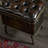 Currie Metal Weathered Bronze Storage Bench with Dark Brown Tufted Faux Leather Set