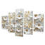 Mylei - Art mural fleurs sauvages - décoration murale traditionnelle 5 pièces