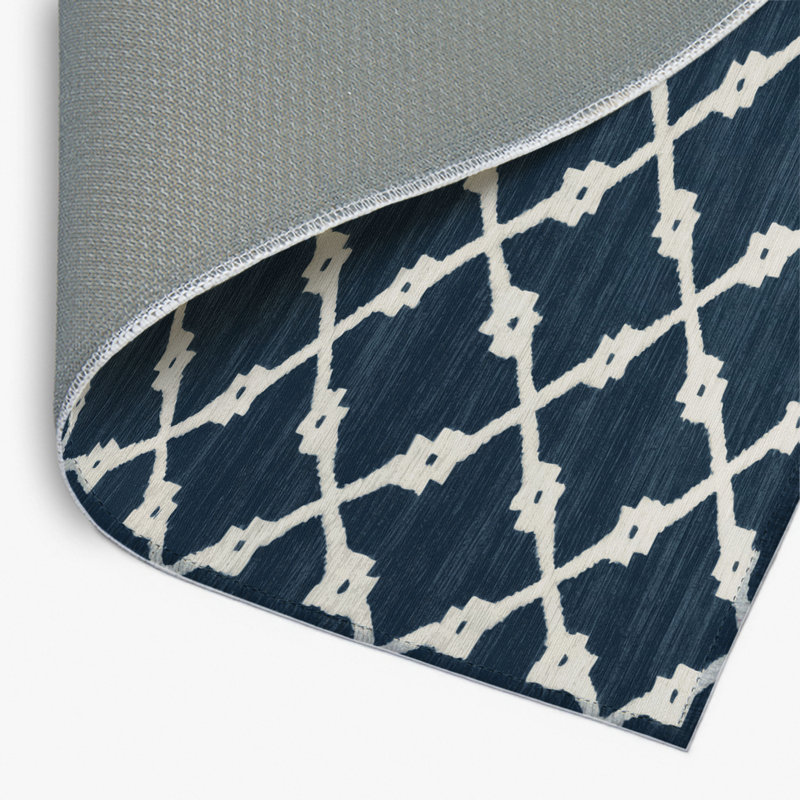 Tapis gris intérieur et extérieur Trellis, Rectangle 4pi x 6 pi