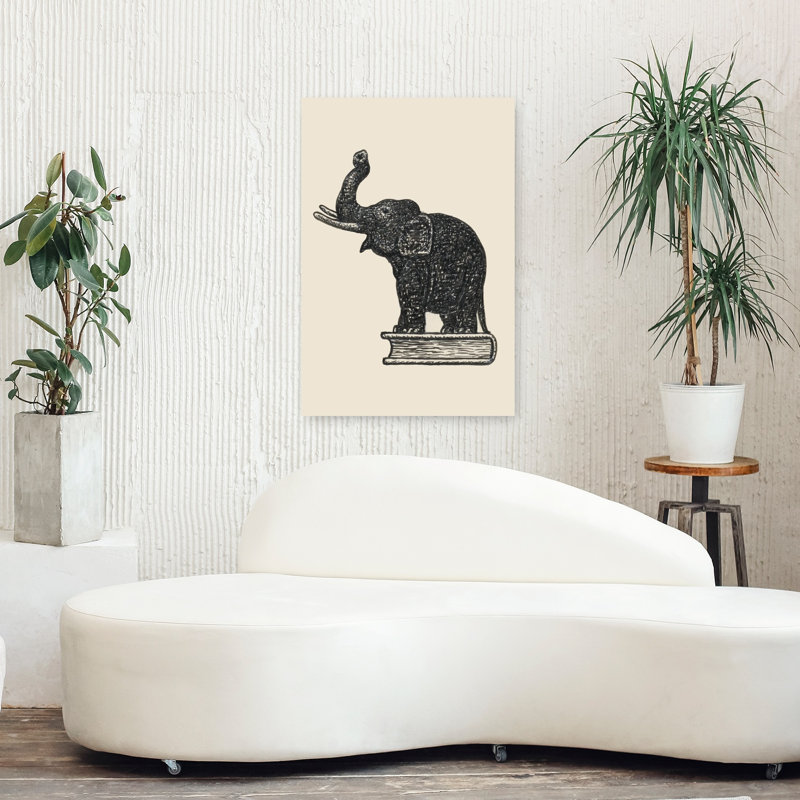 Art contemporain Art éléphant contemporain, H 36 po x l 24 po