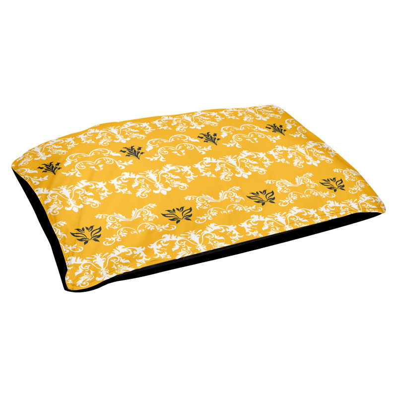 Lit pour chat Houston Houston, Taille grande - L 42 po x l 52, Yellow/White/Black/Black Back
