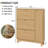 Fluted Shoe Cabinet with 3 Flip Drawers and Side Cabinet, Narrow Freestanding Storage for Front Door Entrance-1799246481