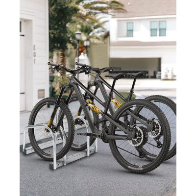 Support de plancher de vélo à 2/3/4/5/6 positions, support de vélo robuste en acier avec roues de 22 à 28 po et capacité de pneu de 2,2 po pour le garage, la maison et le magasin