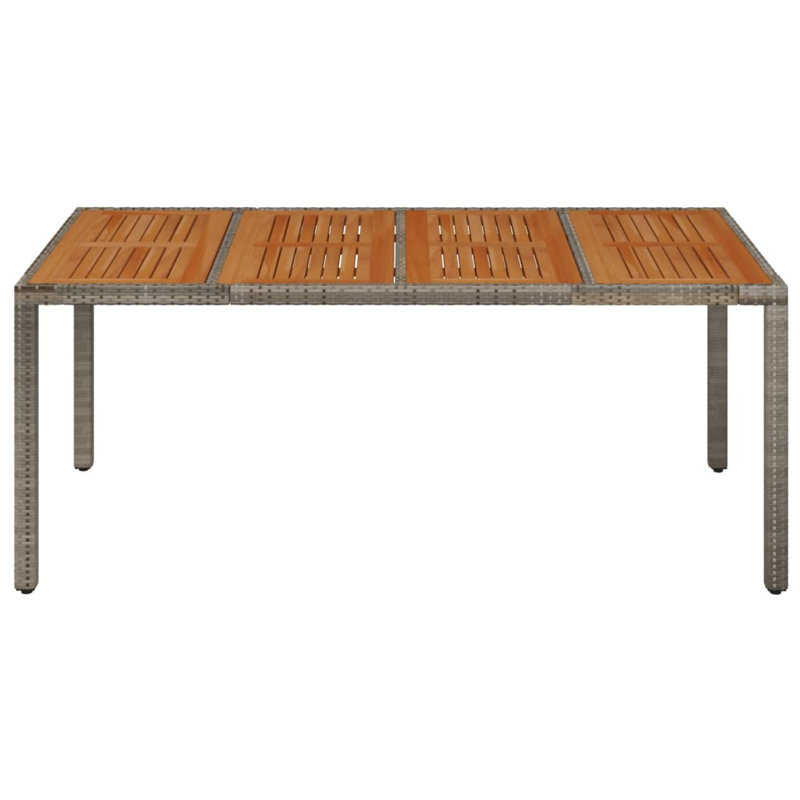 Table de balcon d'extérieur Mileni, Noir, H 29,5 po x l 35,4 po x L 74,8 po