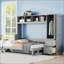 Lit escamotable double avec placard et tiroirs-1434315819-1434315820