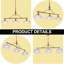 Luminaire suspendu en laiton doré à 3 lumières à intensité variable pour lustre en verre de salle à manger