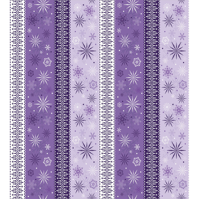 Lavender Violet White Twin Snowflake Duvet Cover Set