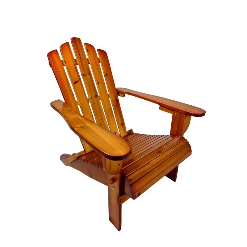 Comfortable Outdoor Foldable Wood Chair With Iconic Sloping Seat Design, Wide Armrest, Populus In Oak Color, Easy Assembly Process, 250 Lbs Weight Capacity, Great For Deck, Poolside Both Indoor And