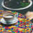 Wrought Studio™ Colorful Fitted Round Tablecloth Multicolor-1946662849