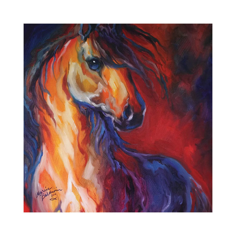 Stallion Red Dawn by Marcia Baldwin - Wrapped Canvas Print, 30.48 cm H x 30.48 cm W