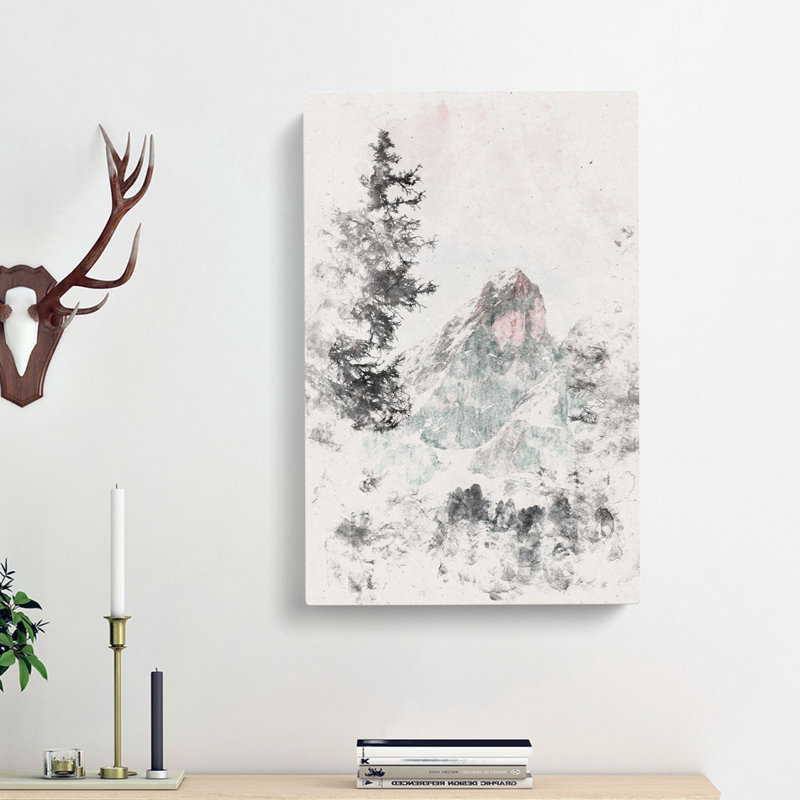 Mountain Peak - Wrapped Canvas Painting, 60cm H x 40cm W x 3cm D