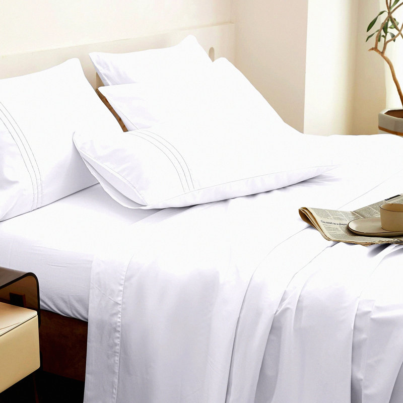 LuxuryCool Sheet Set - 1800 Brushed Microfiber Bedding with Pillowcases. Soft, Breathable, Cooling Sheets with Deep Pockets. Fade Resistant