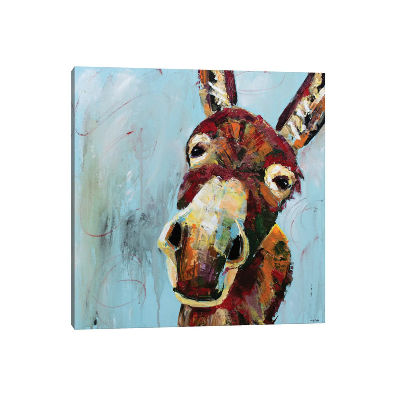 Funny Donkey by Jennifer Seeley - Wrapped Canvas Gallery-Wrapped Canvas Giclée