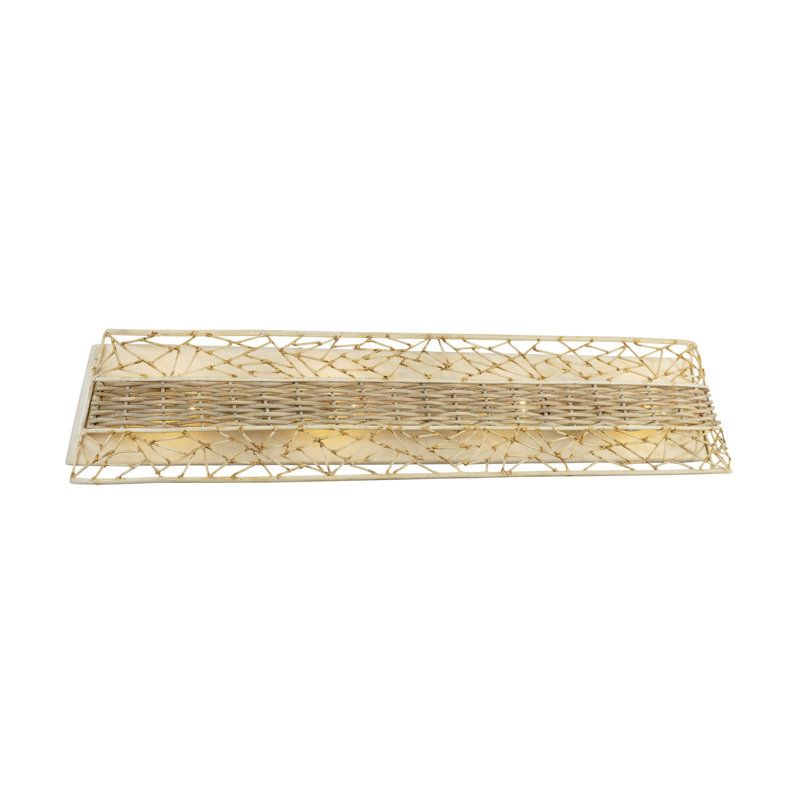 Cayman Coastal White 31.5" LED Bath Vanity Light with Natural Accents