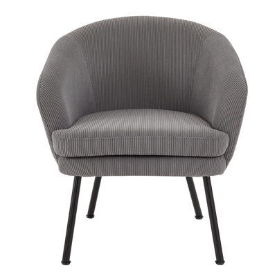 Fauteuil demi-tonneau en velours côtelé Corduroy