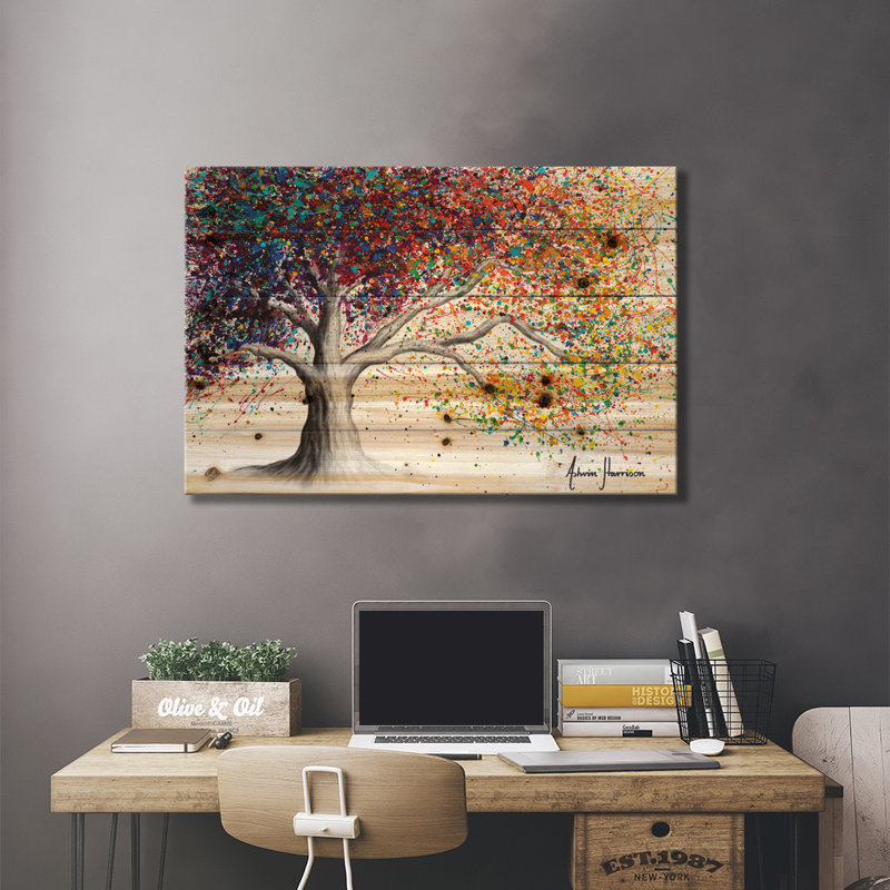 «The Color of Dreams» par Ashvin Harrison - impression sur bois sans cadre, L 26 po x H 18 po