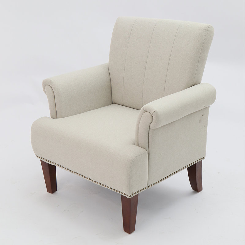 Zanera Upholstered Armchair, Light Brown 100% Polyester