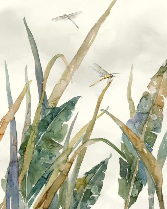 «Tropical Breeze II» par Sara Brown - impression, Couche de verre, H 45 po x l 36 po x P 1,5 po