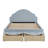 Caroline Queen Size Upholstered Bed with Hidden Storage and USB Power Ports Woven Fabric, Blue-1208691002-1212191365