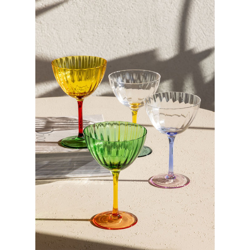 Elegant Green Wine Glass, 10 x 10 x 5.9 inches | 100% Glass, 8.1 fl oz Capacity | Dishwasher Safe, Perfect for Entertaining & Everyday Use | Stylish Design for Wine Lovers | Ideal Gift for Any Occasion