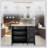 Kitchen Island & Kitchen Cart, Mobile Kitchen Island with Extensible Rubber Wood Table Top
