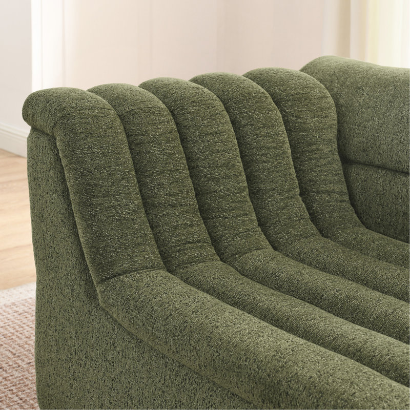 Le siège simple pour canapé modulaire, Mélange de polyester vert, Vert