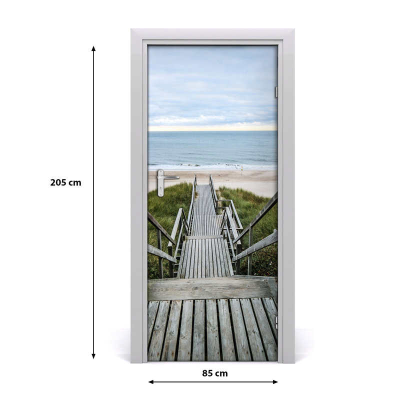 Way To The Beach Door Decal