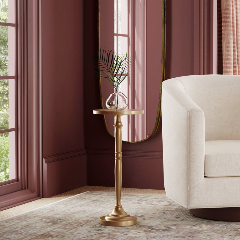 Langford Metal Side Table, Antique Gold