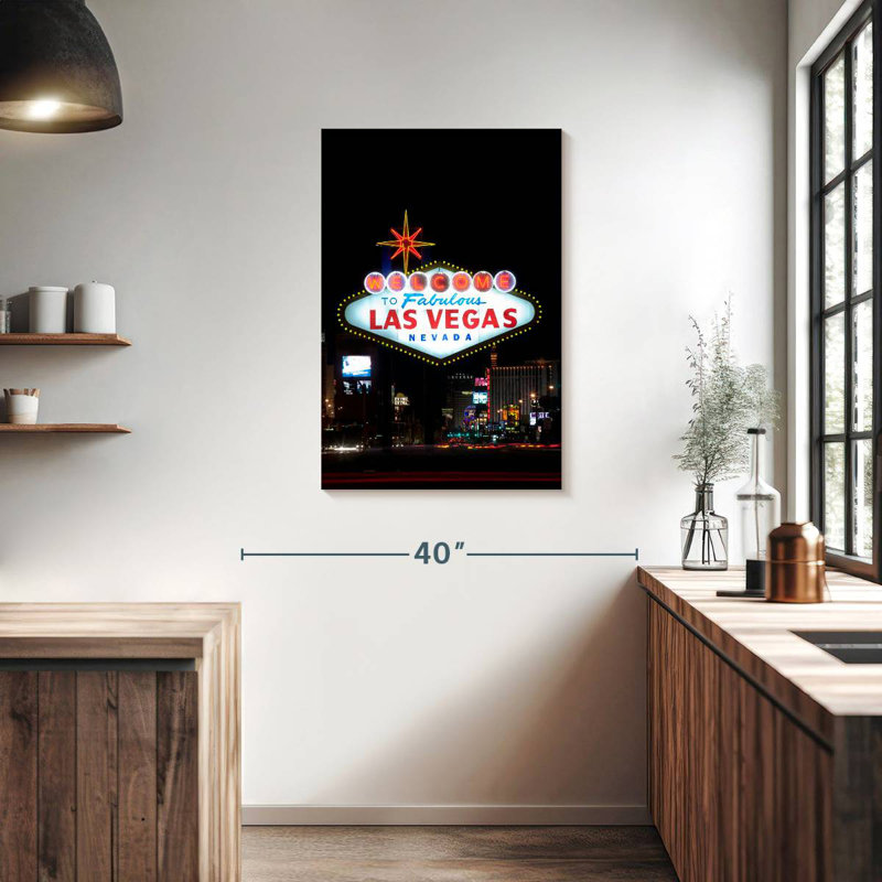 Aime Las Vegas Sign At Night, 36" H x 24" W