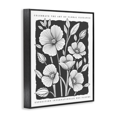 Floral Elegance Poster Framed Giclee Art, design by Lettered and Lined