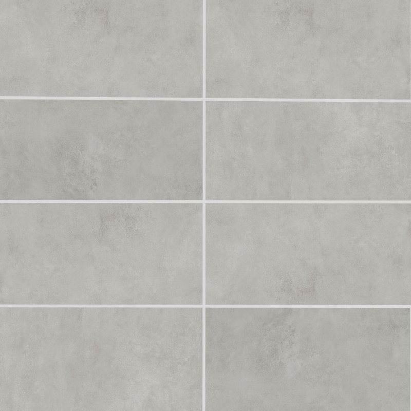 Carreau de mur et plancher en porcelaine mate 12 po x 24 po Foundry, Gris