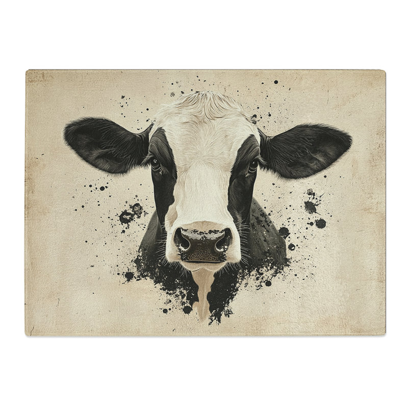 Cow Vol.2  Glass Chopping Board