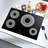 Cosmo 30 In. Electric Ceramic Glass Cooktop With 4 Elements, Triple Zone Element In Black