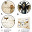 «Beige and Yellow Moth Blueprint - Insectes & Bugsmetal», art mural MT134705-987534316