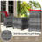5 Piece Patio Rattan Furniture With 2 Ottomans & Tempered Glass Coffee Table-496738672