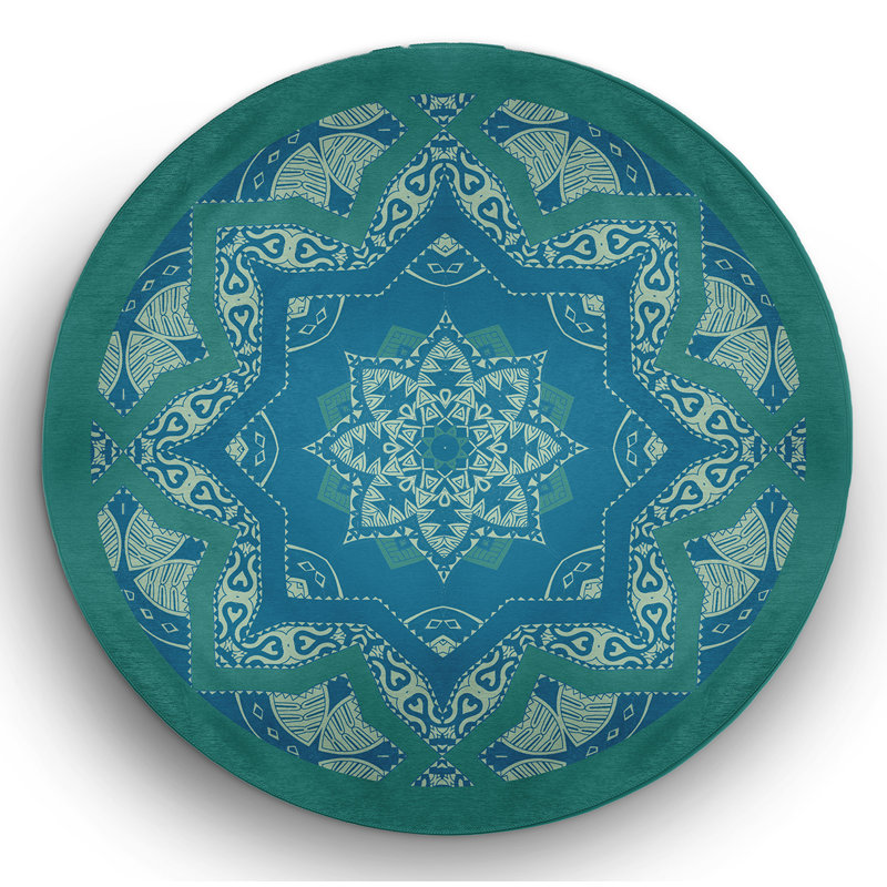 Chenille Indoor / Outdoor Rug, Round 5'