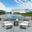 Ensemble de 5 tabourets de bar-table et chaise