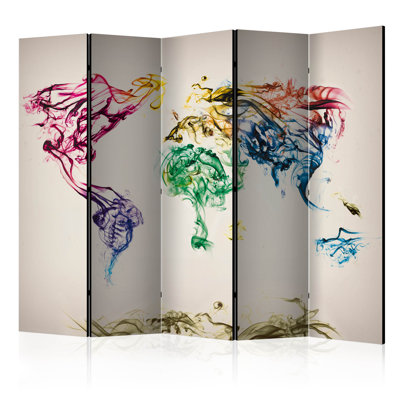225cm W x 172cm H 5 - Panel  One Sided Room Divider Folding Room Divider