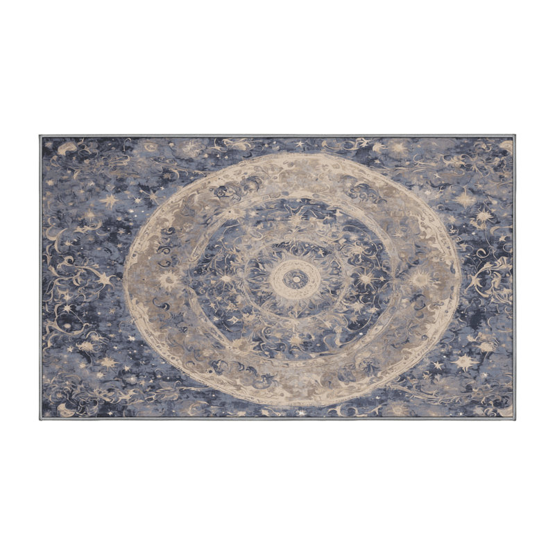 Machine Washable Pink Area Rug, Rectangle 7' x 10'