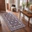 Tapis Sinclair traditionnel à motif floral intégral gris ivoire beige, lavable à la machine, antidérapant, à poils courts, pour l'intérieur et l'extérieur, adapté aux animaux domestiques, idéal pour le salon, la chambre, la salle à manger, l'entrée, le corridor ou le bureau.-1702652130
