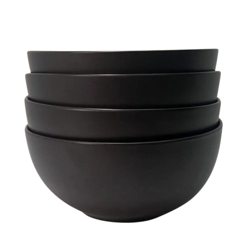 Ensemble de 4 bols The Contour, Noir