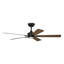 Ventilateur de plafond d'intérieur noir mat Rossby 52 po avec DEL intégrée 3000K et télécommande incluse-643425091-643425095