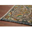 Tapis vert floral traditionnel 6 x 9