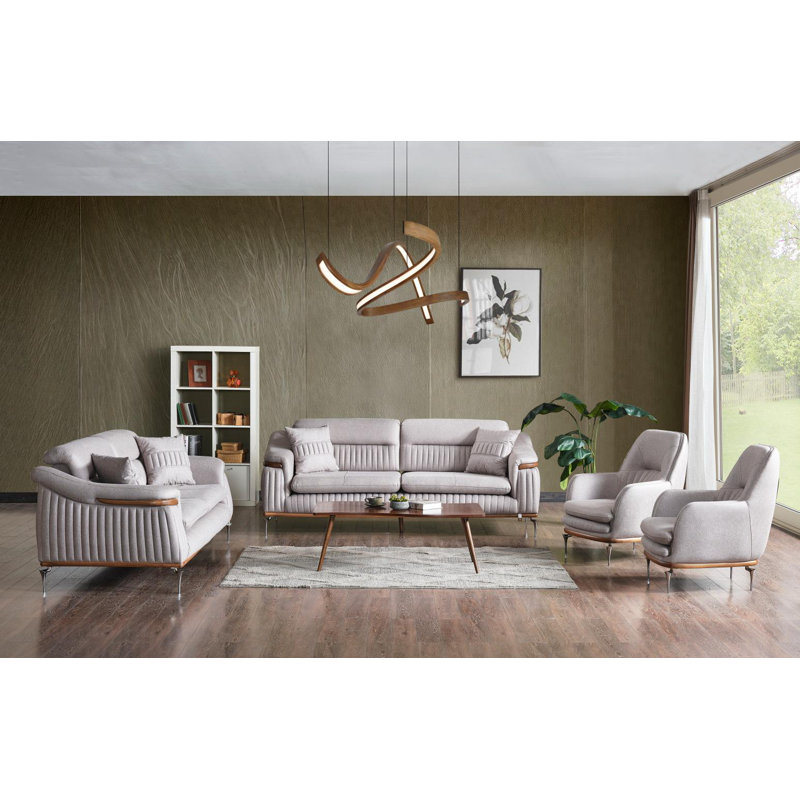 Fauteuil d'appoint Ahsen, Gris clair