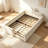 Full Size Cute Rabbit Ear Boucle Platform Bed with Safety Rail & Side Pocket-194705177-177574190