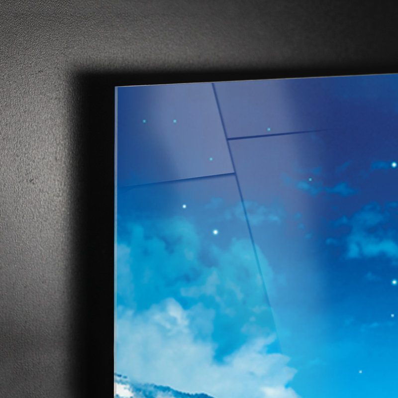 Moon On Winter Landscape by Giallobus - No Frame Print on Plastic / Acrylic, 65cm H x 95cm W