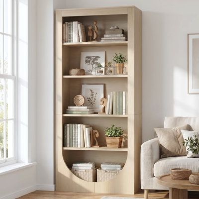 Bibliothèque à 5 niveaux Asily, H 71,06 po x l 29,53 po