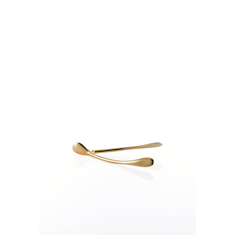 Sculpture wishbone, H 2,5 po x l 6,25 po x P 12,75 po, Doré